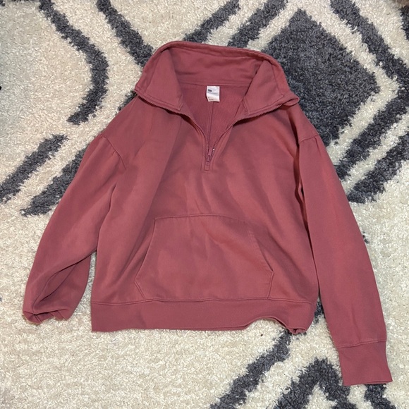 all in motion Tops - all in motion Mauve Quarter-Zip Pullover